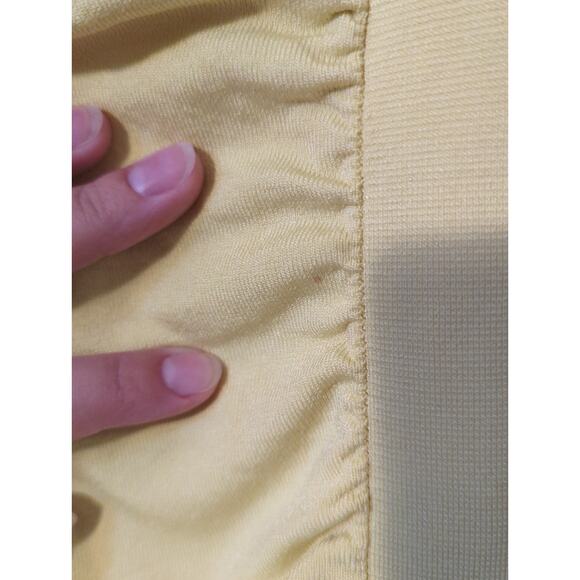 RTR Sz Large L Jonathan Simkhai Yellow Darya Sleeveless Halter Ruched Maxi Dress - Picture 7 of 10